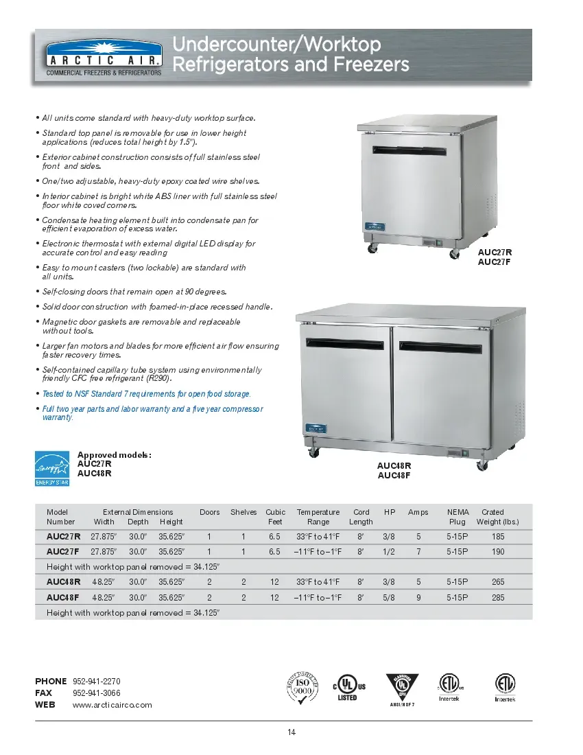arctic-air-auc27r-1-door-undercounter-refrig-self-closing-door-self-contain-260805xnrspd.pdf