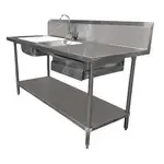 Advance Tabco , DL-30-72, Work Table, With Prep Sink(s)