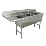 Advance Tabco FC-3-1515-15L, Sink, (3) Three Compartment
