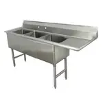 Advance Tabco FC-3-1818-18R, Sink, (3) Three Compartment