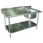 Advance Tabco KMS-11B-305R, Work Table, With Prep Sink(s)