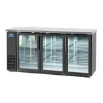 Arctic Air ABB72G, Back Bar Cabinet, Refrigerated, 115V, 73" W, Hinged Glass Doors