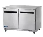 Arctic Air AUC48R, 2 DOOR Undercounter REFRIG, Solid Doors