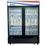 Atosa USA MCF8721ES, Black Exterior Glass Two (2) Door Merchandiser Freezer