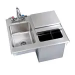 BK Resources BK-DIBHL-2118-P-G, Ice Bin, Drop-In, With Sink, 21" W, 11" D