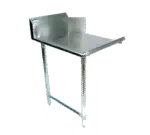 BK Resources BKCDT-48-L, Dishtable, Clean Straight, Adjustable Bullet Feet