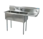 BK Resources BKS-2-1620-12-18R, Sink, (2) Two Compartment