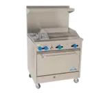 Comstock-Castle F330-24, Range, 36", 2 Burners, 24" Griddle