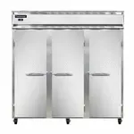 Continental Refrigerator 3FN, Freezer, Reach-In, Three-Section, Self-Contained, Solid Doors