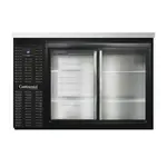 Continental Refrigerator BB50NSGD, Back Bar Cabinet, Refrigerated, 50" W, Glass Doors, Black