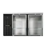 Continental Refrigerator BB59NGD, Back Bar Cabinet, Refrigerated, 59" W, Glass Doors, Black