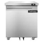 Continental Refrigerator D27N-U, Refrigerator, Undercounter, Reach-In, 27" W, Rehingeable Door, Front Breathing