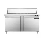 Continental Refrigerator D60N16, Refrigerated Counter, Sandwich / Salad Unit, 60" W, 2 Doors, Made In USA