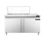 Continental Refrigerator D60N18M, Refrigerated Counter, Mega Top Sandwich / Salad Unit, 60" W, 2 Doors, Adjustable Legs
