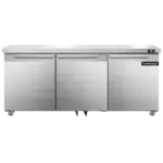 Continental Refrigerator D72N-U, Refrigerator, Undercounter, Reach-In, 72" W, Rehingeable Door, Front Breathing