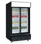Dukers USA DSM-32SR, Two Glass Sliding Door Refrigerator