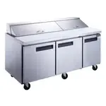 Dukers USA DSP72-18-S3, Salad Prep Table, 72.5" W