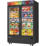 Everest Refrigeration EMGF48B, Glass Door Merchandiser Freezer, Black