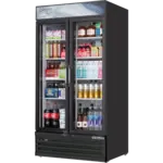Everest Refrigeration EMSGR33B, Glass Door Merchandiser Refrigerator, Black