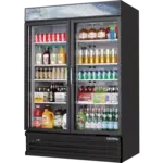 Everest Refrigeration EMSGR48B, Glass Door Merchandiser Refrigerator, Black