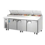 Everest Refrigeration EPPR3, Refrigerated Counter, Pizza Prep Table, 115V, 93-1/8" W, 3 Doors