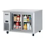Everest Refrigeration ETGSR2, Refrigerator, Undercounter, Reach-In, 115V, 47-1/2" W, Glass Doors