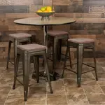 Flash Furniture , 4-ET-31320W-24-GN-R-GG, Restaurant Barstools, Backless, Indoor, Stackable