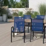 Flash Furniture , 4-JJ-303C-NV-GG, Indoor Outdoor Chairs, Stackable, Black
