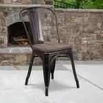 Flash Furniture , CH-31230-BQ-WD-GG, Restaurant Chairs, Curved, Indoor, Stackable