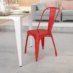 Flash Furniture , CH-31230-RED-GG, Indoor Outdoor Chairs, Stackable, Red