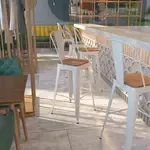 Flash Furniture , CH-31320-30GB-WH-WD-GG, Restaurant Barstools, Bistro, Indoor, With Footrest