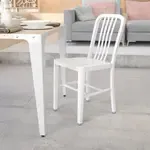 Flash Furniture , CH-61200-18-WH-GG, Indoor Outdoor Chairs, White, Industrial