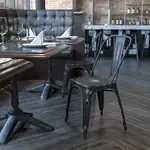 Flash Furniture , ET-3534-BK-GG, Indoor Outdoor Chairs, Stackable, Bistro