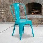Flash Furniture , ET-3534-CB-GG, Indoor Outdoor Chairs, Stackable, Bistro