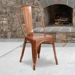 Flash Furniture ET-3534-POC-GG, Indoor Outdoor Chairs, Stackable, Bistro