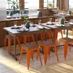 Flash Furniture , ET-BT3503-18-ORG-WD-GG, Restaurant Barstools, Indoor, Stackable, Orange