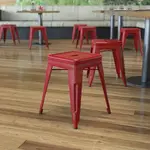 Flash Furniture , ET-BT3503-18-RED-GG, Restaurant Barstools, Indoor, Stackable, Red