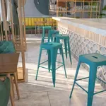 Flash Furniture ET-BT3503-30-KB-GG, Indoor Outdoor Barstools, Stackable, Blue, Industrial