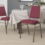 Flash Furniture FD-BHF-1-ALLGOLD-0847-BY-GG, Banquet/Church Stack Chairs, Stackable, Burgundy, 500 Lb. Weight Capacity