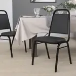 Flash Furniture FD-BHF-2-GG, Banquet/Church Stack Chairs, Stackable, Black, 500 Lb. Weight Capacity