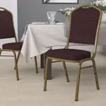 Flash Furniture FD-C01-ALLGOLD-EFE1679-GG, Banquet/Church Stack Chairs, Stackable, Burgundy, 500 Lb. Weight Capacity