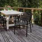 Flash Furniture TLH-018C-BK-GG, Indoor Outdoor Chairs, With Arms, Black