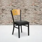 Flash Furniture , XU-DG-6F2B-CIR-BLKV-GG, Restaurant Chairs, Upholstered, Black, 500 Lb. Weight Capacity