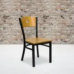 Flash Furniture , XU-DG-6F2B-CIR-NATW-GG, Restaurant Chairs, Black, 500 Lb. Weight Capacity