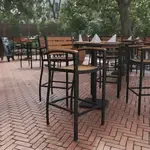 Flash Furniture , XU-DG-HW6036B-ARM-GG, Indoor Outdoor Barstools, With Arms, Fade Resistant