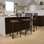 Flash Furniture , XU-DG697BLAD-BAR-BURV-GG, Restaurant Barstools, Curved, With Footrest, 500 Lb. Weight Capacity
