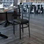 Flash Furniture , XU-DG6Q3BWIN-BLKV-GG, Restaurant Chairs, Window Back, Upholstered, Black