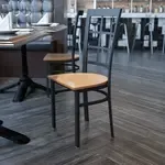 Flash Furniture , XU-DG6Q3BWIN-NATW-GG, Restaurant Chairs, Window Back, Black, 500 Lb. Weight Capacity