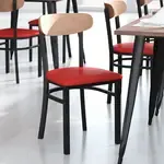 Flash Furniture , XU-DG6V5RDV-NAT-GG, Restaurant Chairs, Upholstered, Red