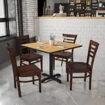 Flash Furniture , XU-DGW0005LAD-WAL-GG, Restaurant Chairs, Ladder Back, Walnut, 800 Lb. Weight Capacity